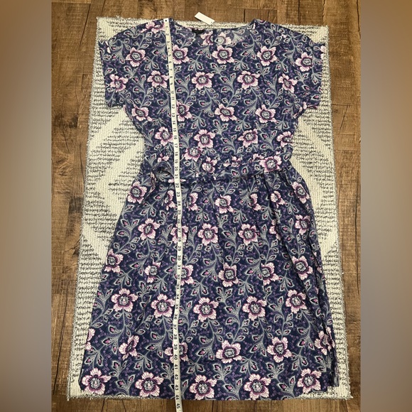 Talbots Lexington Floral Poplin Flare Cotton Summer Dress - Picture 12 of 13